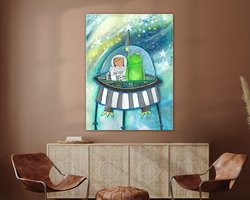 Voorbeeld van het werk in een kamer