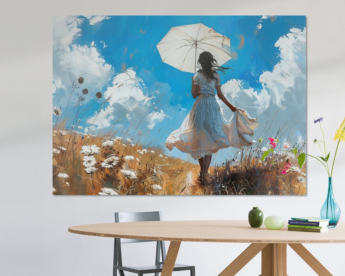 Voorbeeld van het werk in een kamer