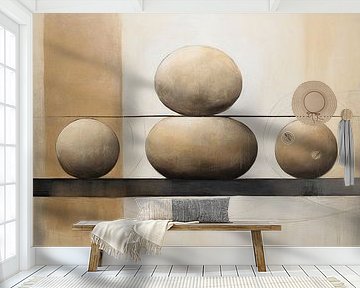 Abstraktes Gold von Abstraktes Gemälde