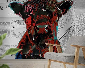 Kuh Porträt Collage von Western Exposure