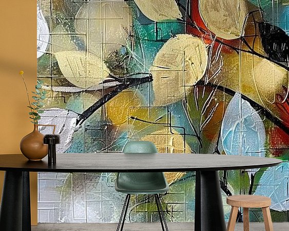 Voorbeeld van het werk in een kamer