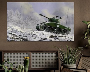 M4A1(76)W Sherman in de sneeuw van Wouter Florusse