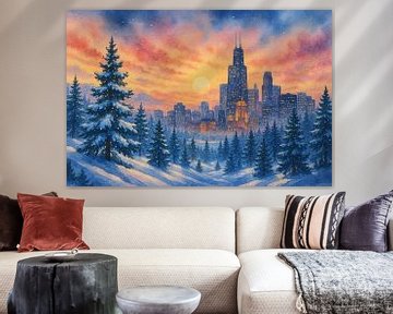 City Seasons – Winter in Chicago van Artsy Inventor