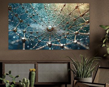 Het spinnenweb, een creatie van AI en de artiest IV van Gerry van Roosmalen