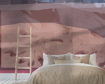 Gelassene abstrakte Landschaft in warmen Erdtönen von Dina Dankers