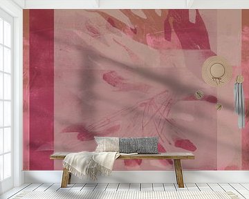 Moderne abstrakte Landschaft in warmen Farben Nr. 7 von Dina Dankers