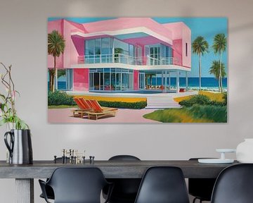 Pink Miami Beach Bauhaus - Pop Art 102 door Kollektiv Team W 32 vs. Felix von Altersheim