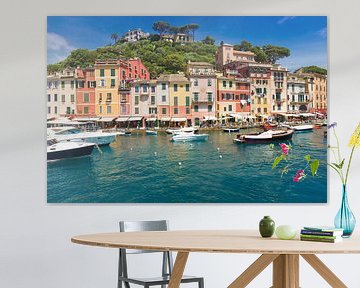 De haven van kleurrijk Portofino in Italië van Rob Kints