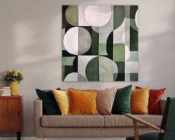 Abstract shapes in lime van Joan Engels