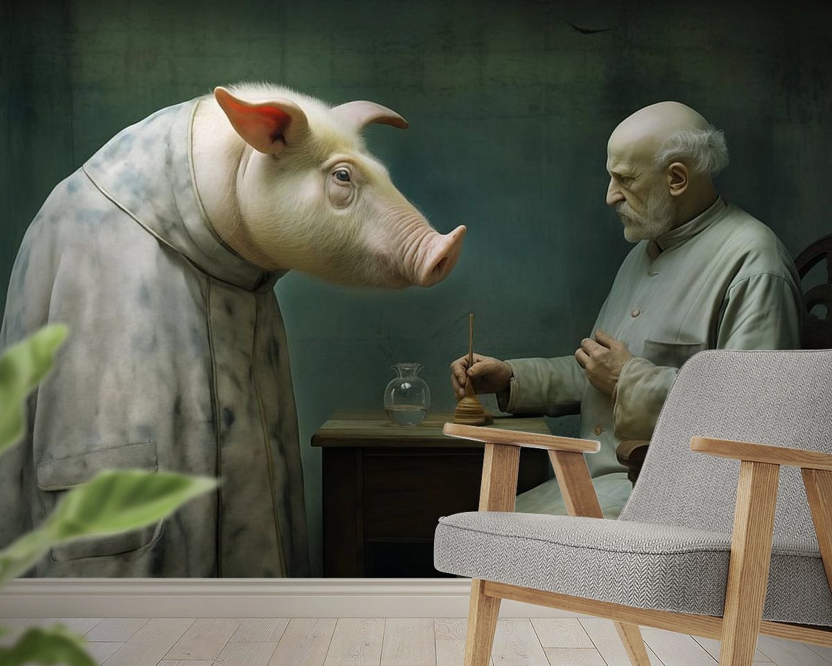 Voorbeeld van het werk in een kamer