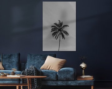 Een elegante palmboom in zwartwit in het paradijselijke Bali van Marcus Photography