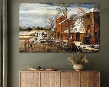 Winter scene with skaters - Esaias van de Velde