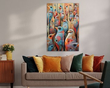 Abstract vogelconcert van ARTEO Schilderijen