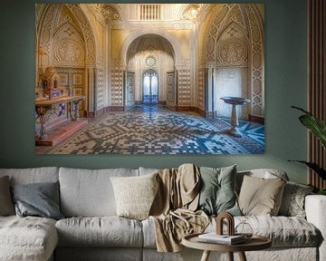 Room in Abandoned Castle Sammezzano in Italy.