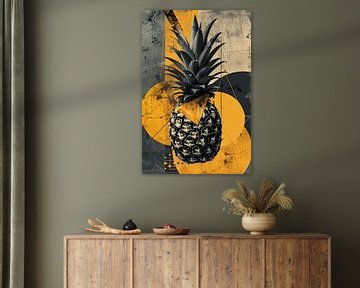 Kleurrijke ananas pop-art print van Felix Brönnimann