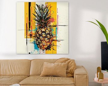 Ananas in expressionistische stijl van Felix Brönnimann