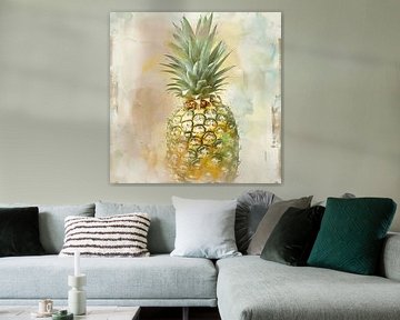Aquarel ananas van Felix Brönnimann