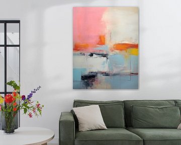Pastelkleuren modern en abstract van Studio Allee