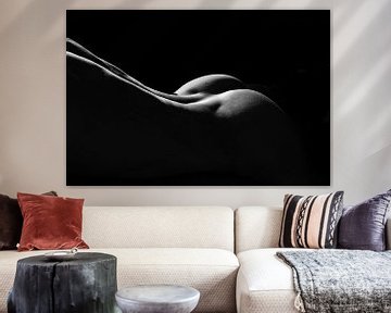 Naakt bodyscape in zwart wit van MJB Photography