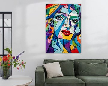 Beauty in abstract woman van Inspire Art
