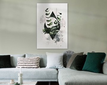 Eucalyptus en geometrie: moderne natuurkunst van Poster Art Shop
