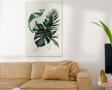 Tropische bladeren Monstera van Poster Art Shop