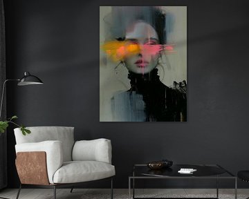 Modern en abstract portret  van Carla Van Iersel