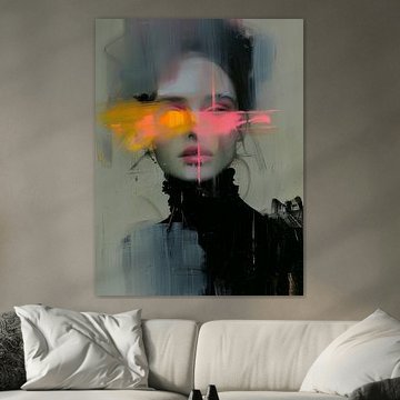 Modern en abstract portret  van Carla Van Iersel