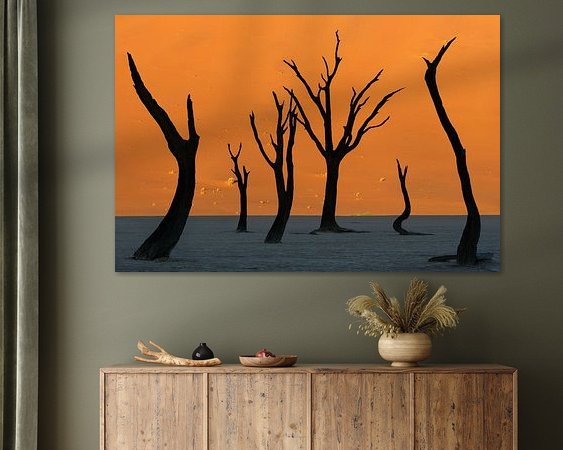 Voorbeeld van het werk in een kamer