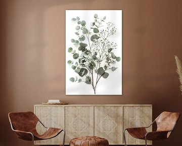 Eucalyptus en gipskruid van Poster Art Shop