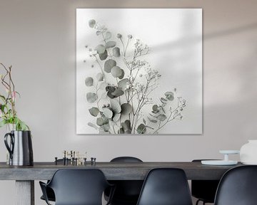 Eucalyptus en gipskruid van Poster Art Shop