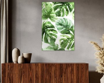 Œuvre d'art Monstera - Feuilles tropicales sur Poster Art Shop