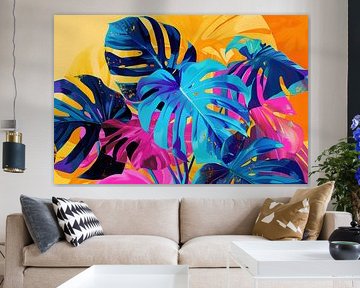 Monstera abstrait sur Poster Art Shop