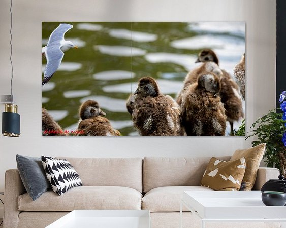 Voorbeeld van het werk in een kamer