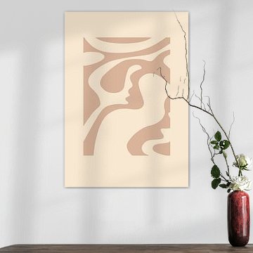 Graphic art Just Simple - Nude shade - Wall gallery - Minimalist interior - Abstract