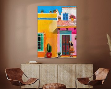 Kleurrijk Merida in Mexico van PixelPrestige