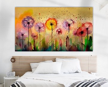 Dandelions on the roadside (spent dandelions)