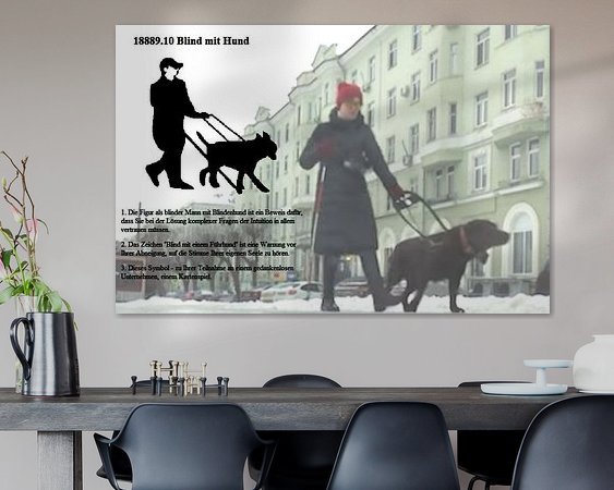 Voorbeeld van het werk in een kamer