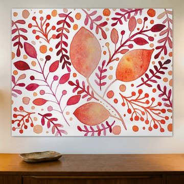 Aquarell Zweige Herbst Palette