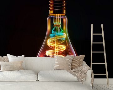 Neon filament lamp geel-roze van TheXclusive Art