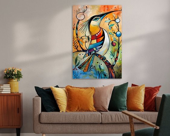 Voorbeeld van het werk in een kamer