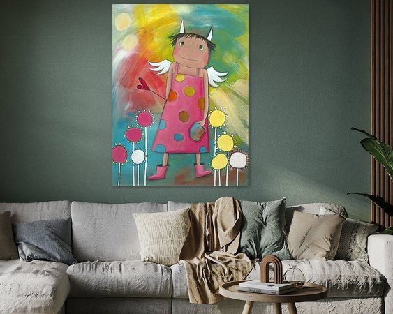 Voorbeeld van het werk in een kamer