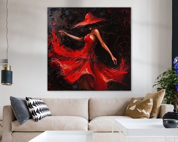 Lady in Red - Een Dans van Verlangen en Betovering van Karina Brouwer