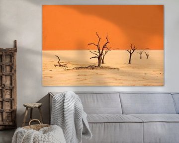 Dorre bomen in Deadvlei in Namibië - Sossusvlei van Sabine DG