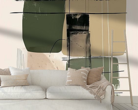 Voorbeeld van het werk in een kamer