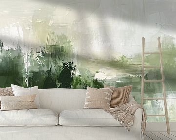 Grüne und graue moderne abstrakte Dynamiken von Art & Soul Creations
