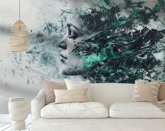 Voorbeeld van het werk in een kamer