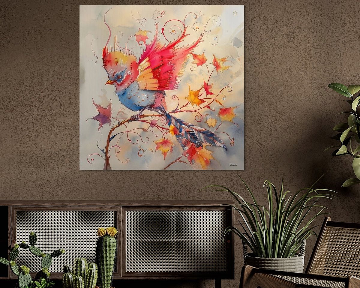 Voorbeeld van het werk in een kamer