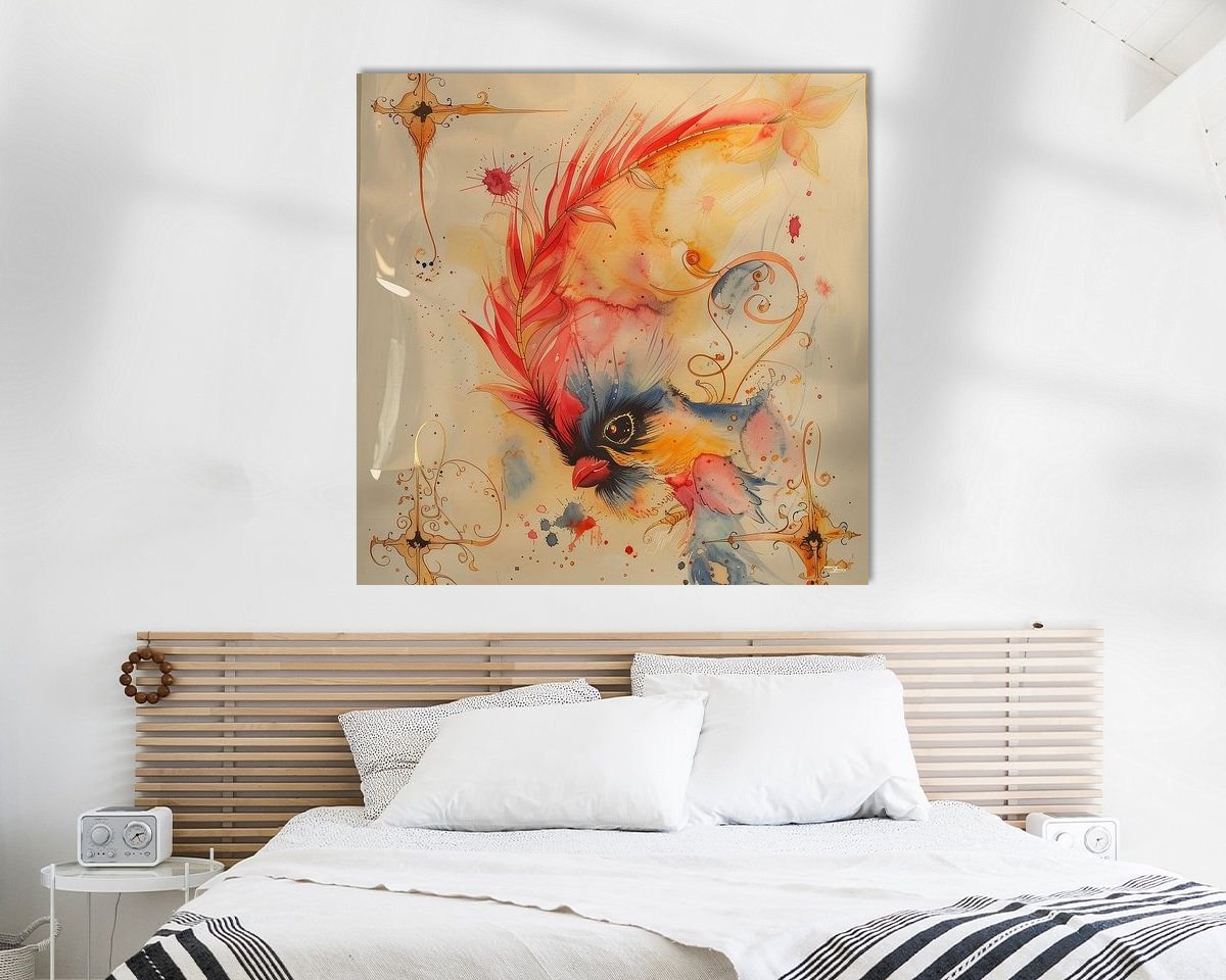 Voorbeeld van het werk in een kamer