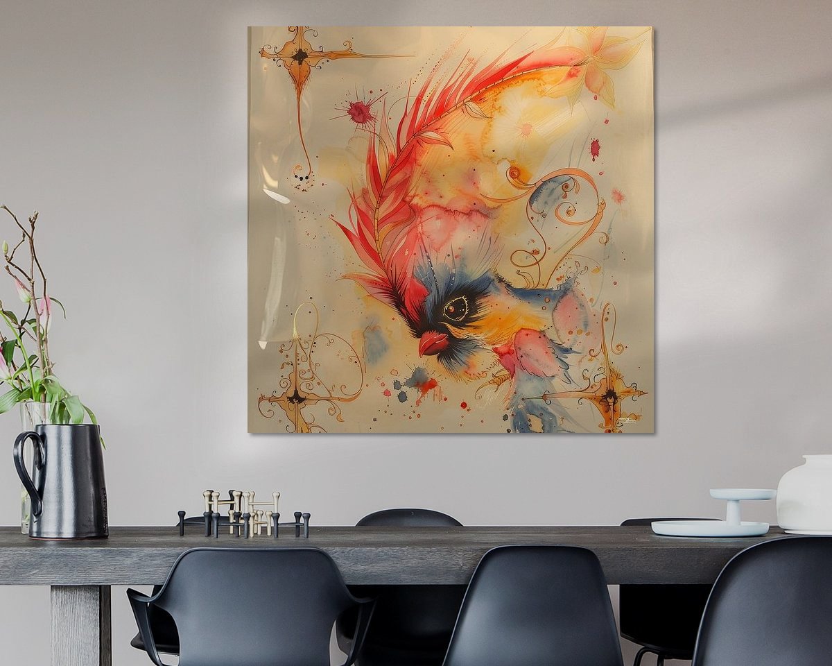 Voorbeeld van het werk in een kamer